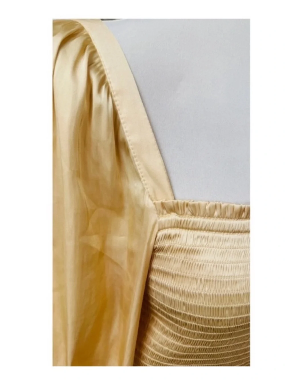 J.Crew Squareneck Smocked Satin Top